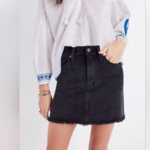 NwT Madewell black denim skirt size 29